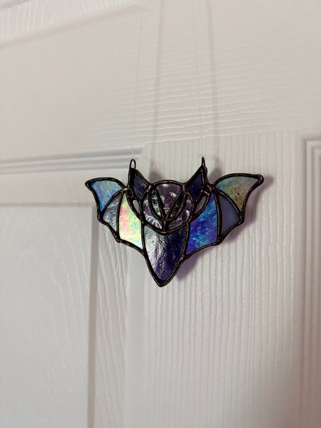 Custom Stained Glass 4.5" Bat Suncatcher