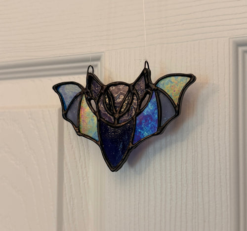 Custom Stained Glass 4.5" Bat Suncatcher