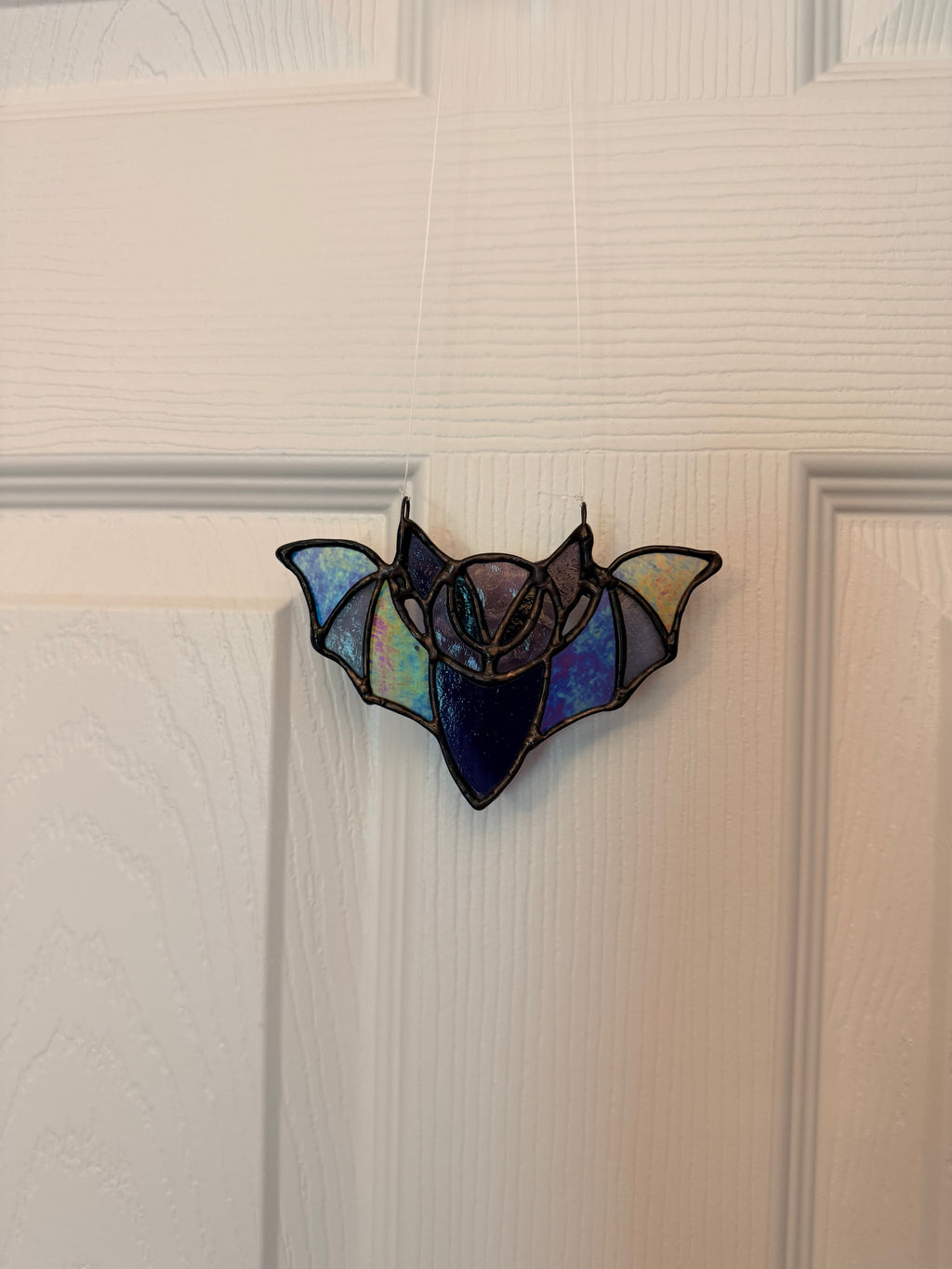 Custom Stained Glass 4.5" Bat Suncatcher