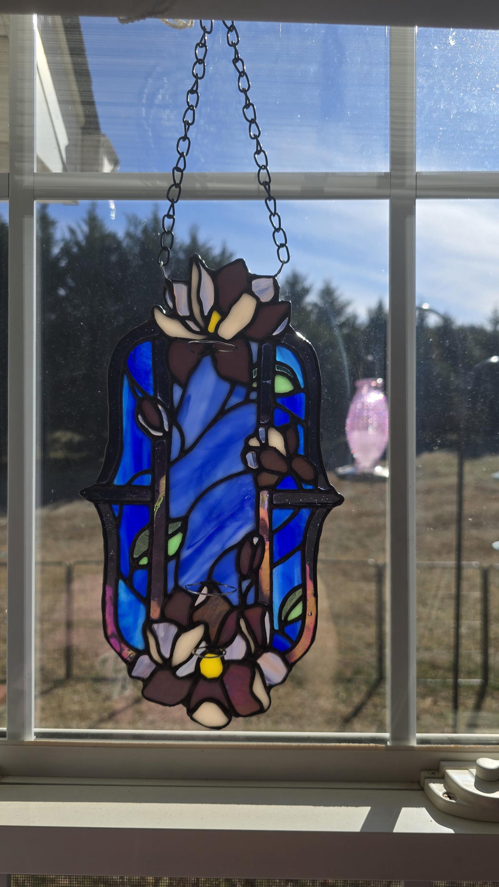 Handcrafted Stained Glass Floral Night Propogation Station